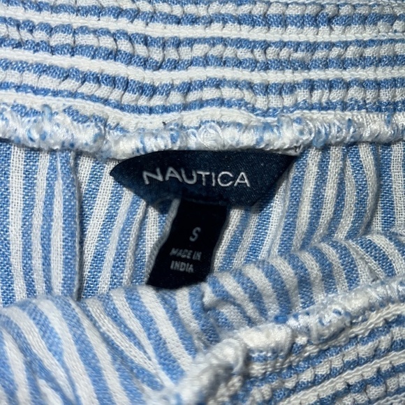 Women’s Nautica soft stretchy blue stripe elastic skirt Size Small - Picture 5 of 5